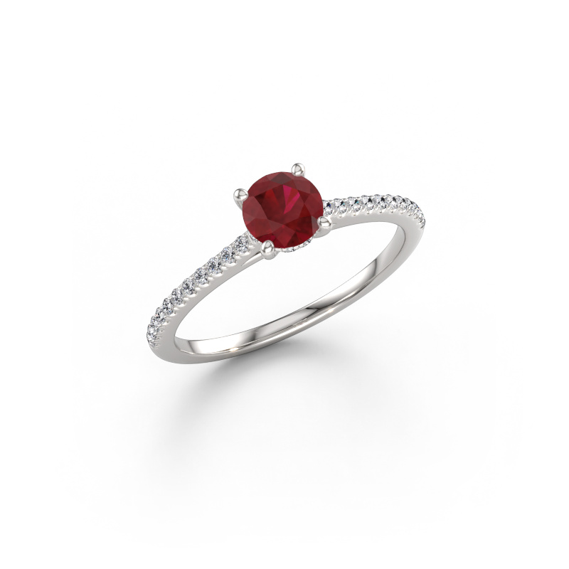 Imagen de Anillo de compromiso Sophie RND 950 platino Rubí 5 mm