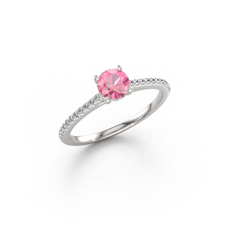 Bild von Verlobungsring Sophie RND 950 Platin Pink Saphir 5 mm