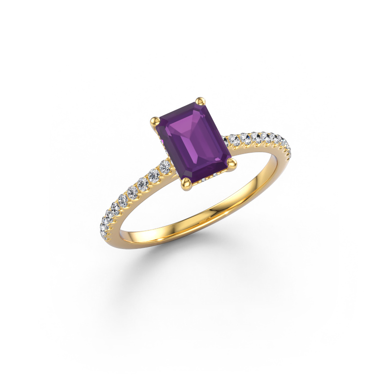 Bild von Verlobungsring Sophie EME 585 Gold Amethyst 7.5x5.5 mm