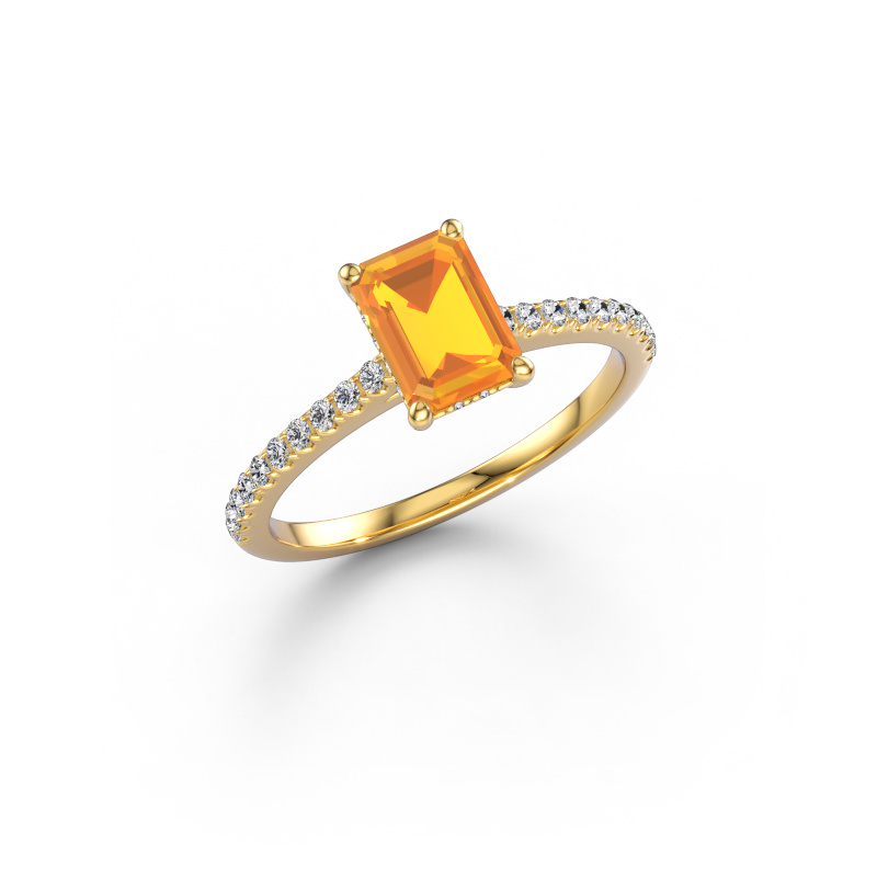 Bild von Verlobungsring Sophie EME 585 Gold Citrin 7.5x5.5 mm