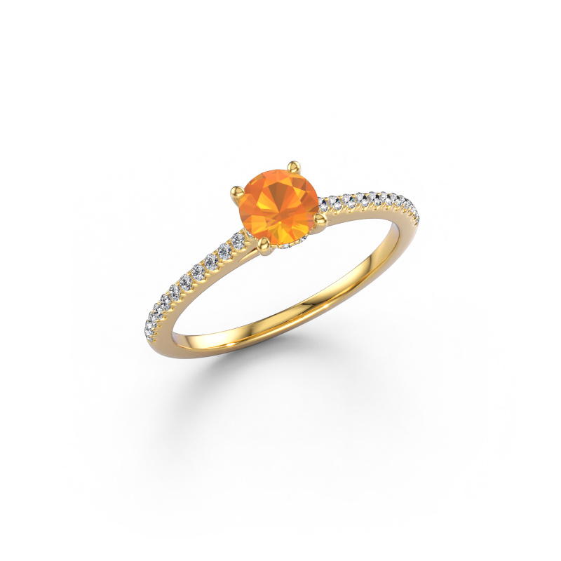 Imagen de Anillo de compromiso Sophie RND 585 oro Citrino 5 mm