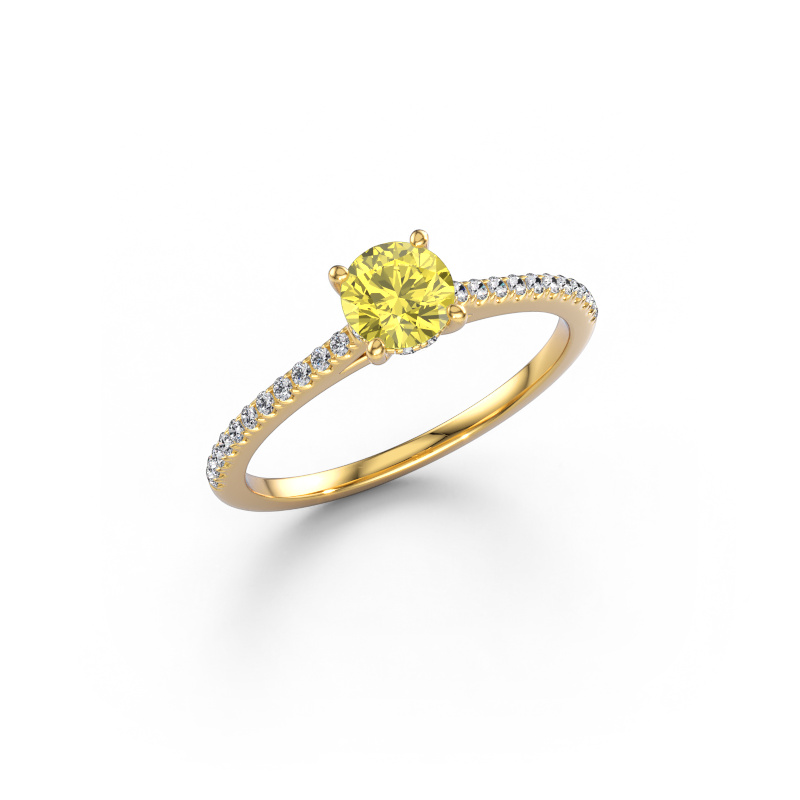Imagen de Anillo de compromiso Sophie RND 585 oro Diamante amarillo de laboratorio 5 mm