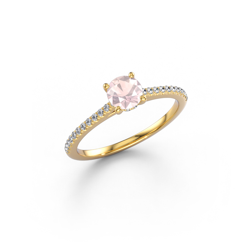 Imagen de Anillo de compromiso Sophie RND 585 oro Morganita champán 5 mm