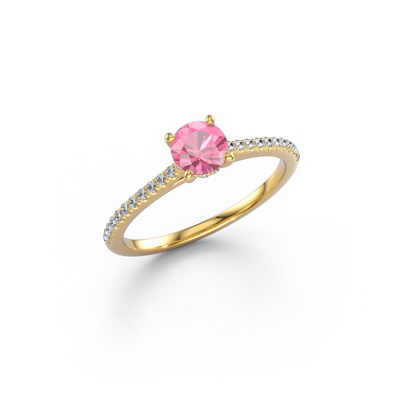 Bild von Verlobungsring Sophie RND 585 Gold Pink Saphir 5 mm