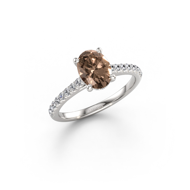 Bild von Verlobungsring Sophie OVL 585 Weißgold Braun Diamant 1.40 crt
