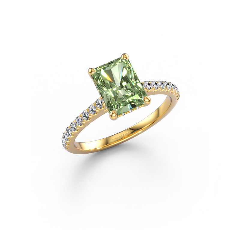 Immagine di Anello di fidanzamento Sophie RAD 585 oro Diamante lab grown verde 8x6 mm