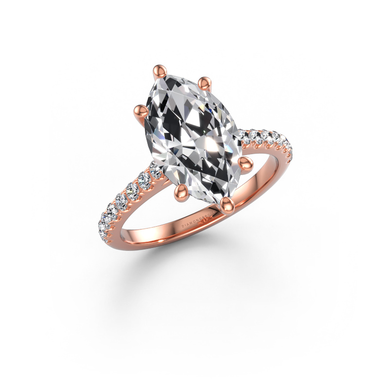 Immagine di Anello di fidanzamento Sophie MRQ 585 oro rosa Diamante lab grown 3.410 crt