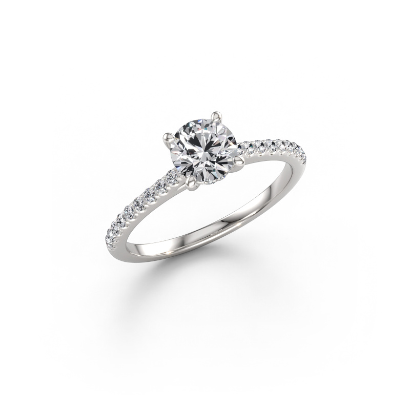 Image of Engagement ring Sophie RND 950 platinum Lab grown diamond 0.920 crt