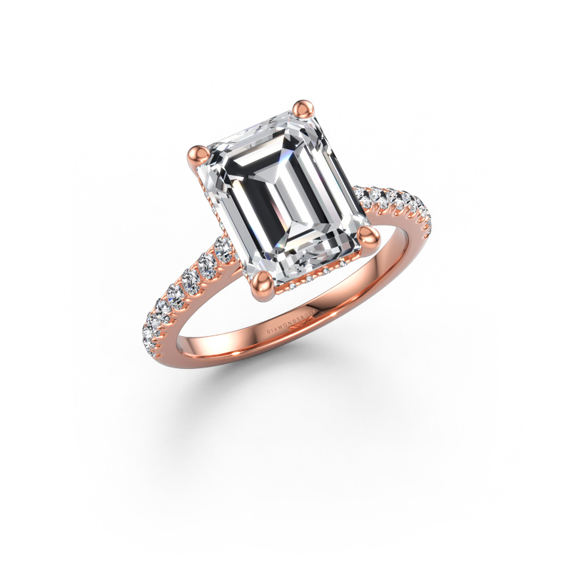 Immagine di Anello di fidanzamento Sophie EME 585 oro rosa Diamante lab grown 3.92 crt