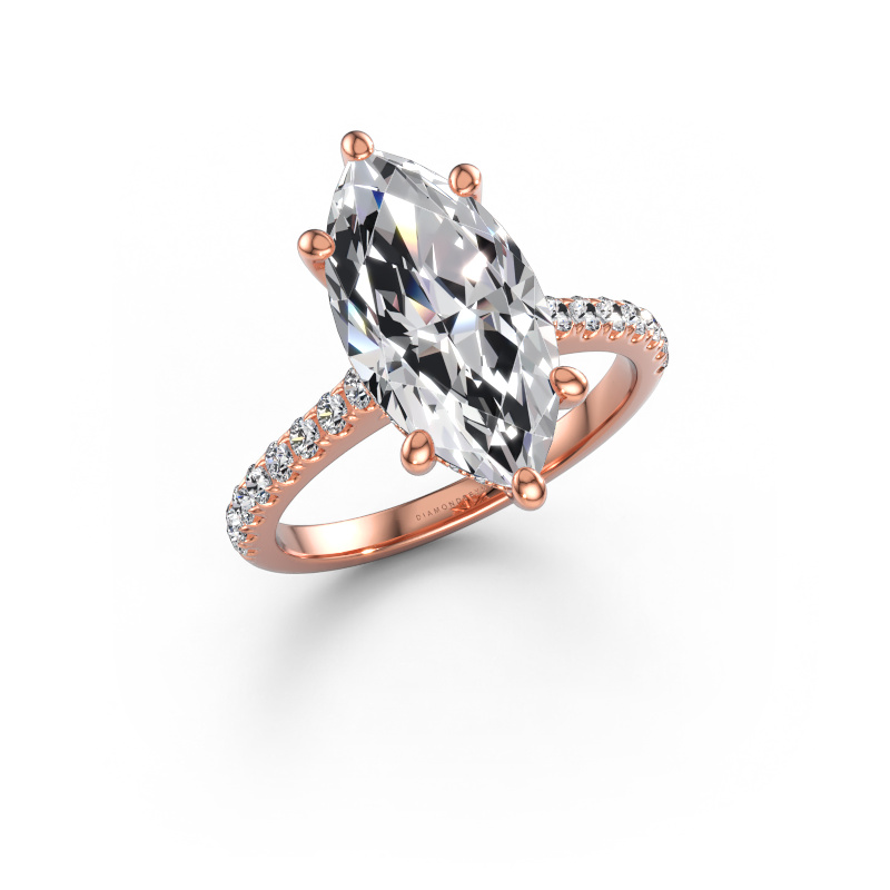 Immagine di Anello di fidanzamento Sophie MRQ 585 oro rosa Diamante lab grown 4.29 crt