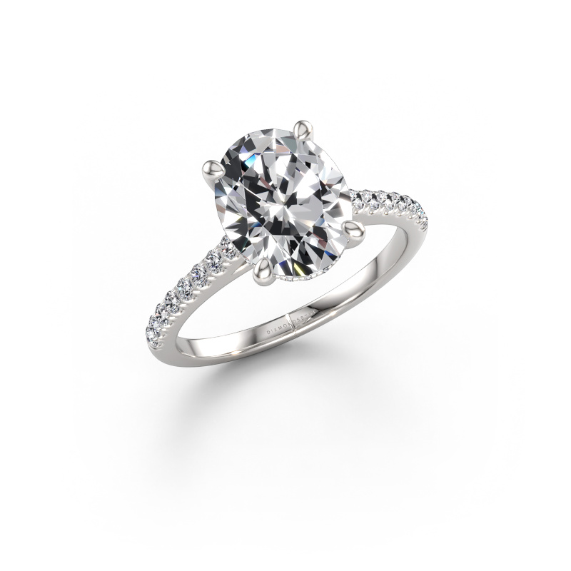 Immagine di Anello di fidanzamento Sophie OVL 950 platino Diamante 2.99 crt