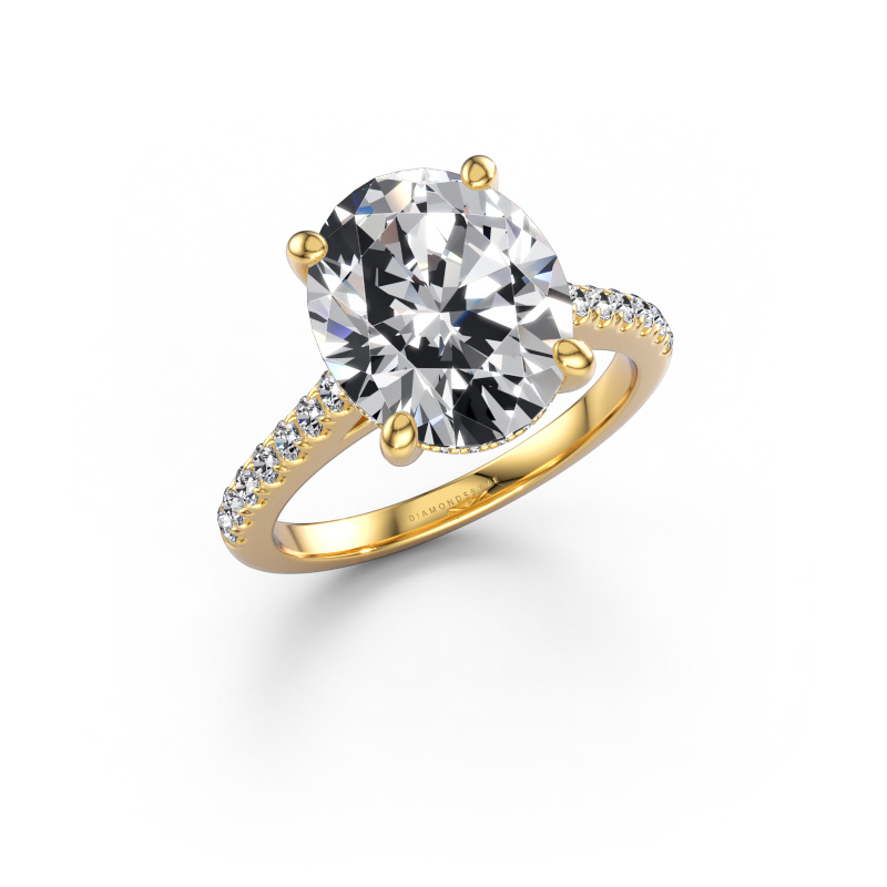 Bild av Förlovningsring Sophie OVL 585 gult guld Labbodlad diamant 5.44 crt