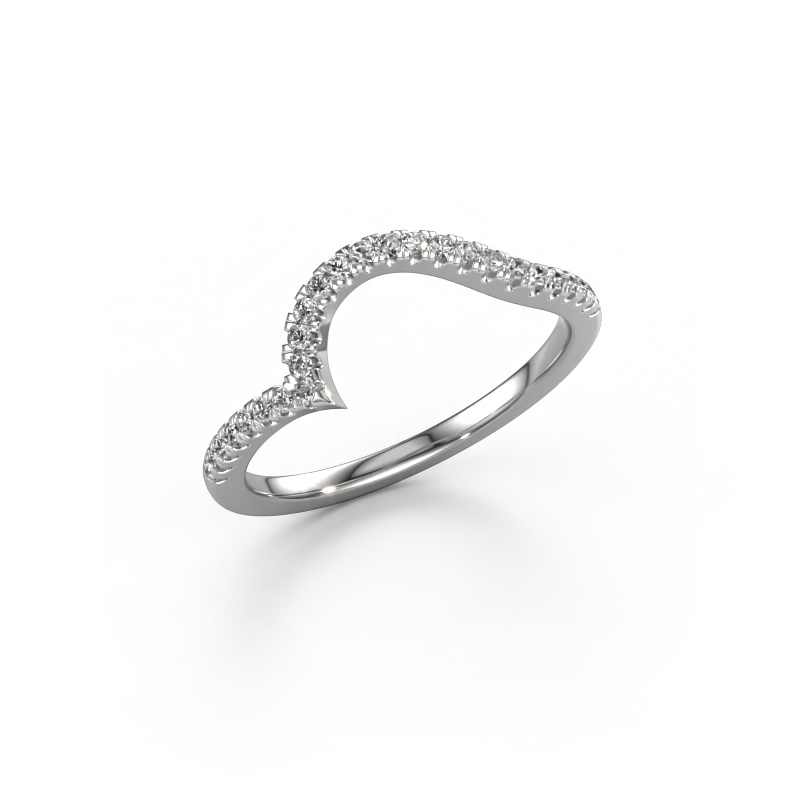 Image of Stackable ring SR0633-2 950 platinum Diamond 0.195 crt