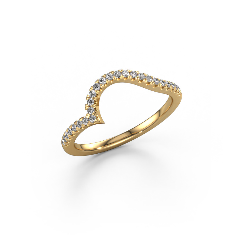 Image of Stackable ring SR0633-2 585 gold Diamond 0.195 crt