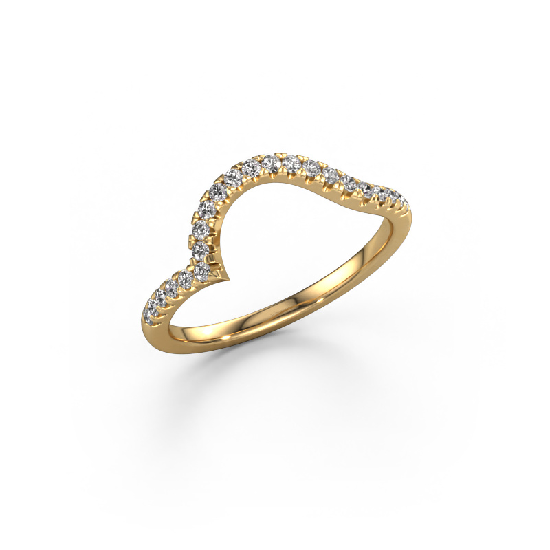 Image of Stackable ring SR0633-3 585 gold Lab-grown diamond 0.22 crt