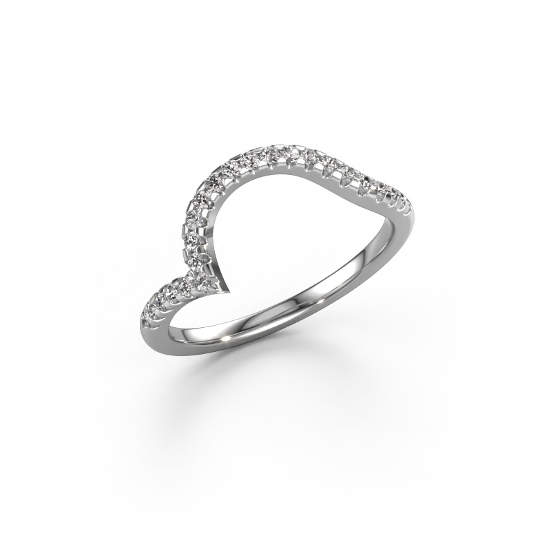 Image de Bague superposable SR0633-4 950 platine Diamant 0.23 crt