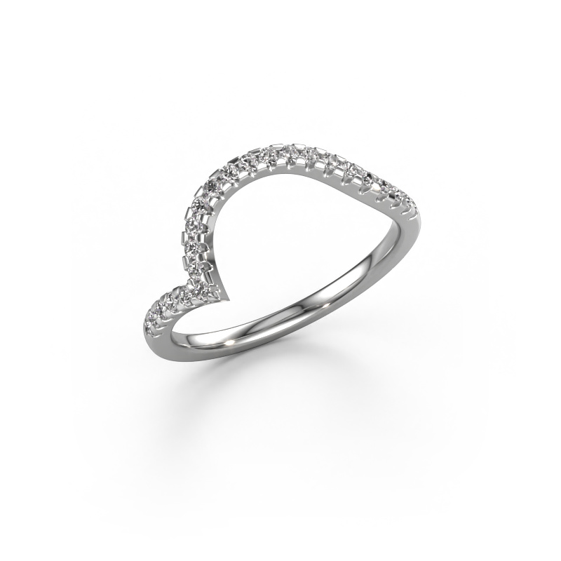Image de Bague superposable SR0633-5 950 platine Diamant 0.23 crt