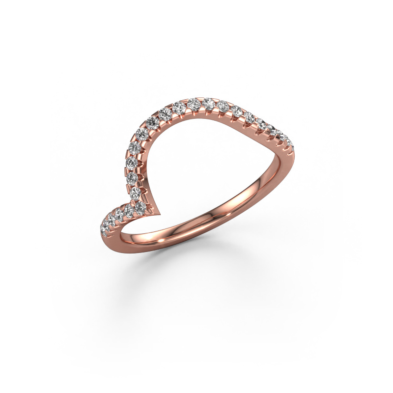 Image of Stackable ring SR0633-6 585 rose gold Lab grown diamond 0.24 crt