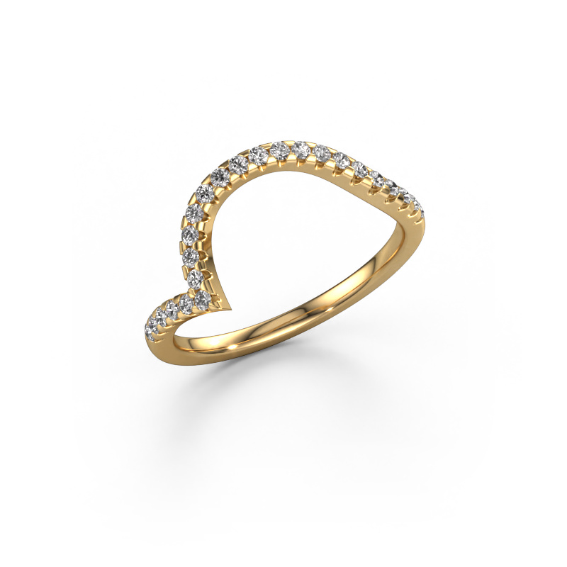 Image of Stackable ring SR0633-6 585 gold Diamond 0.24 crt