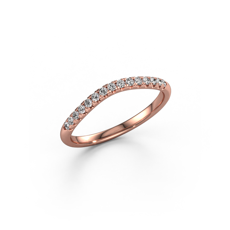 Image of Stackable ring SR10A6H 585 rose gold Diamond 0.168 crt