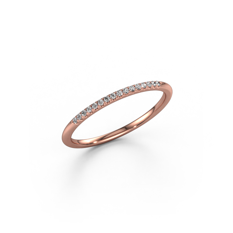Image of Stackable ring SR10B2H 585 rose gold Diamond 0.08 crt