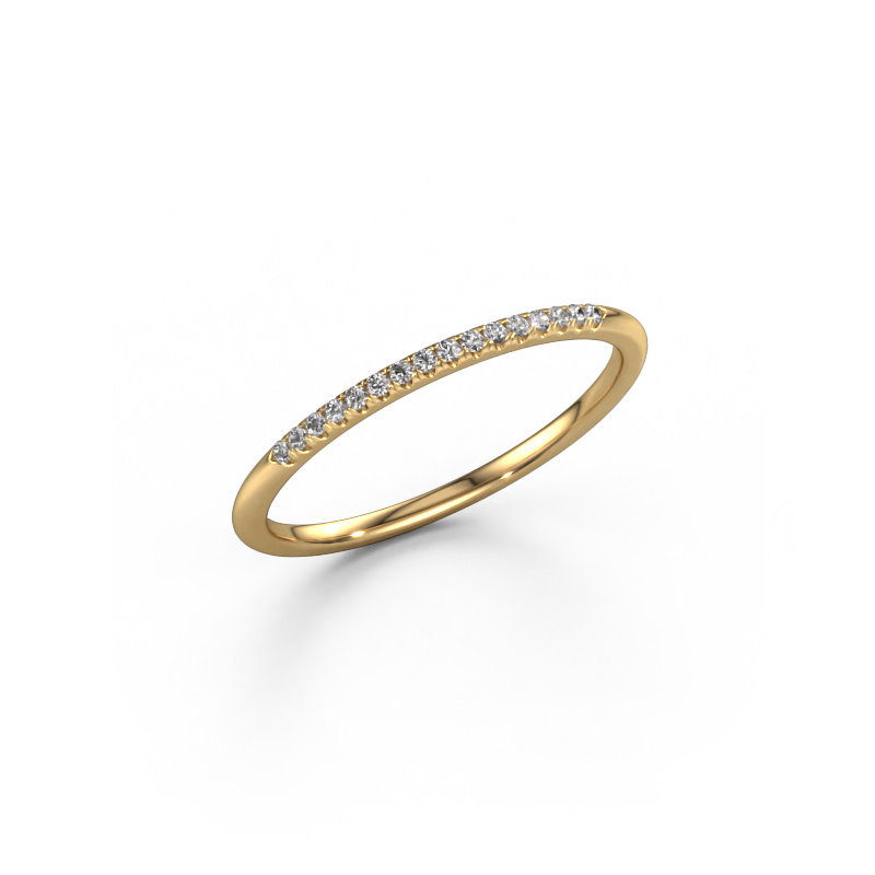 Image of Stackable ring SR10B2H 585 gold Diamond 0.08 crt