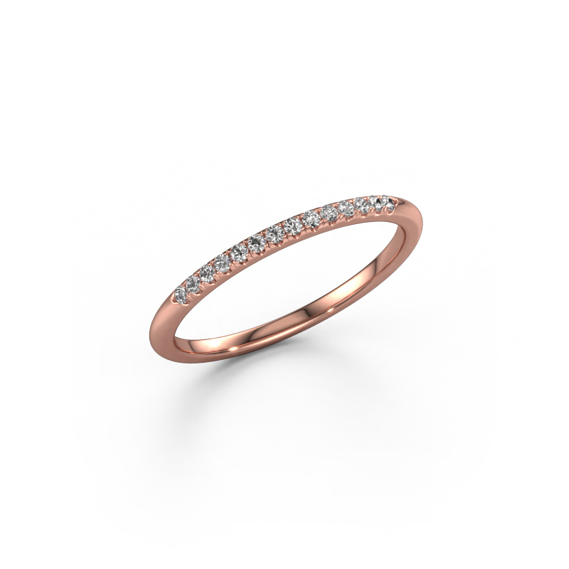 Image of Stackable ring SR10B4H 585 rose gold Diamond 0.113 crt
