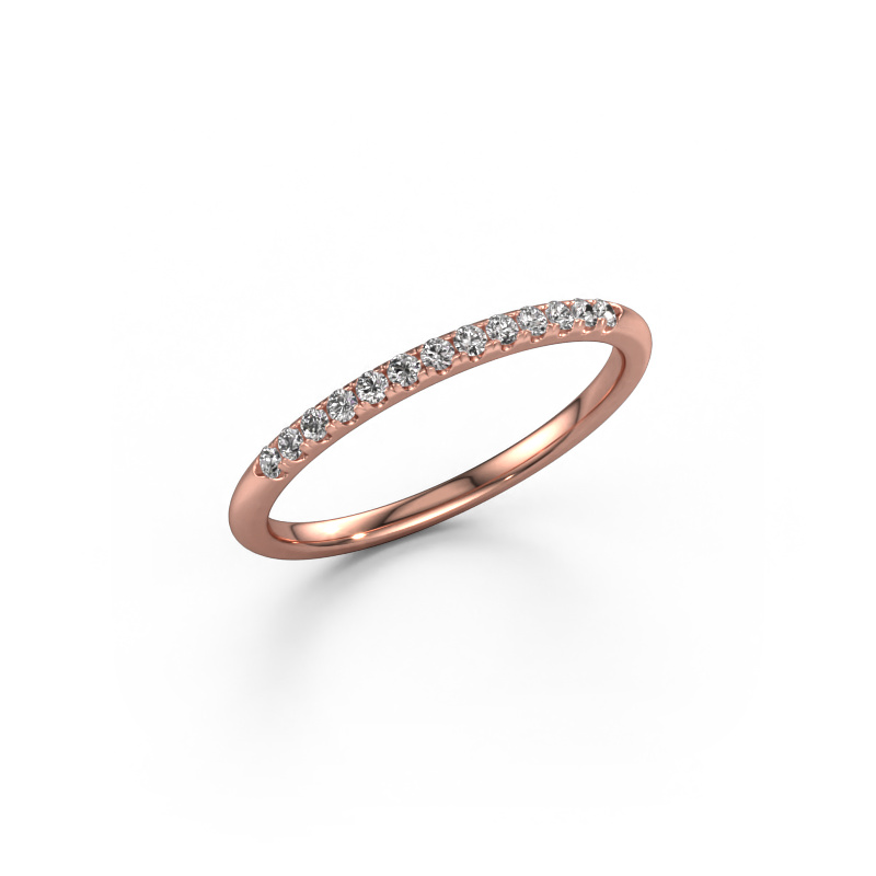Image of Stackable ring SR10B6H 585 rose gold Diamond 0.168 crt