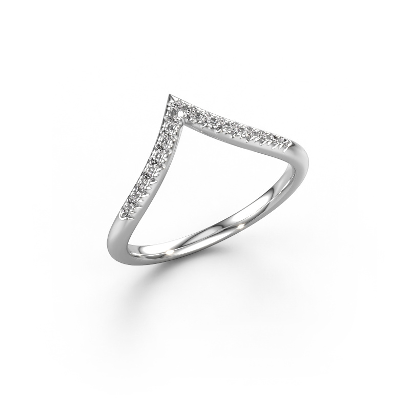 Image of Stackable ring SR10D3H 950 platinum Lab-grown diamond 0.114 crt