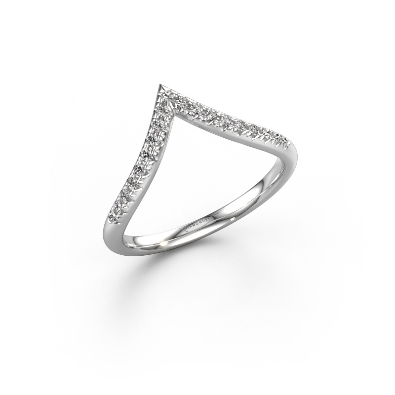 Image of Stackable ring SR10D4H 950 platinum Lab-grown diamond 0.143 crt