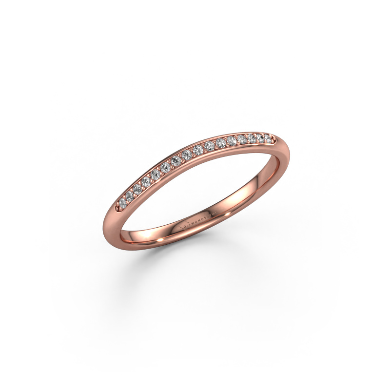 Image of Ring SR20A2H 585 rose gold Lab-grown diamond 0.08 crt