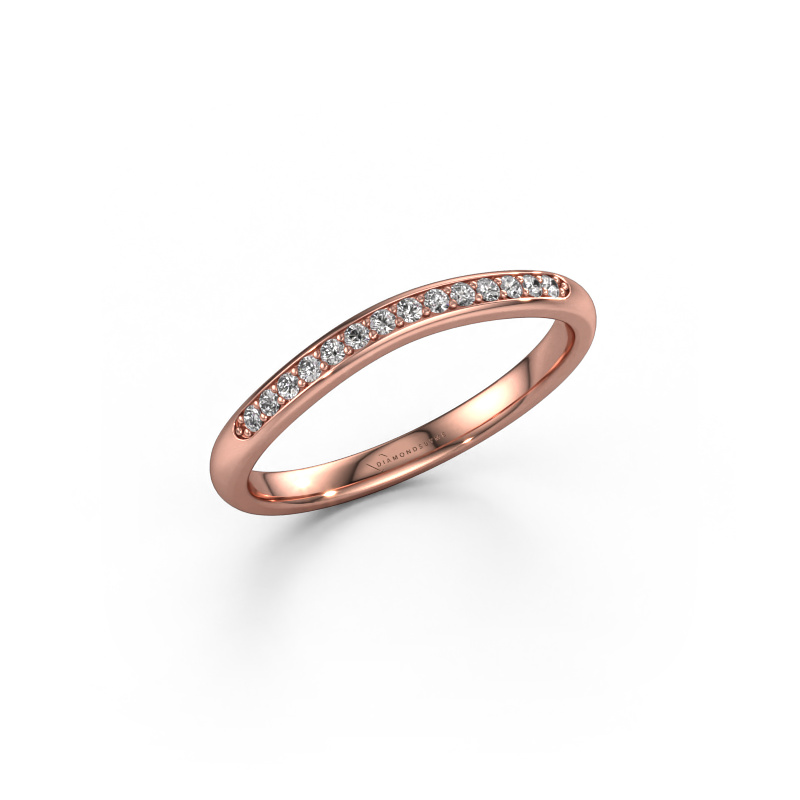 Image of Stackable ring SR20A4H 585 rose gold Lab-grown diamond 0.113 crt