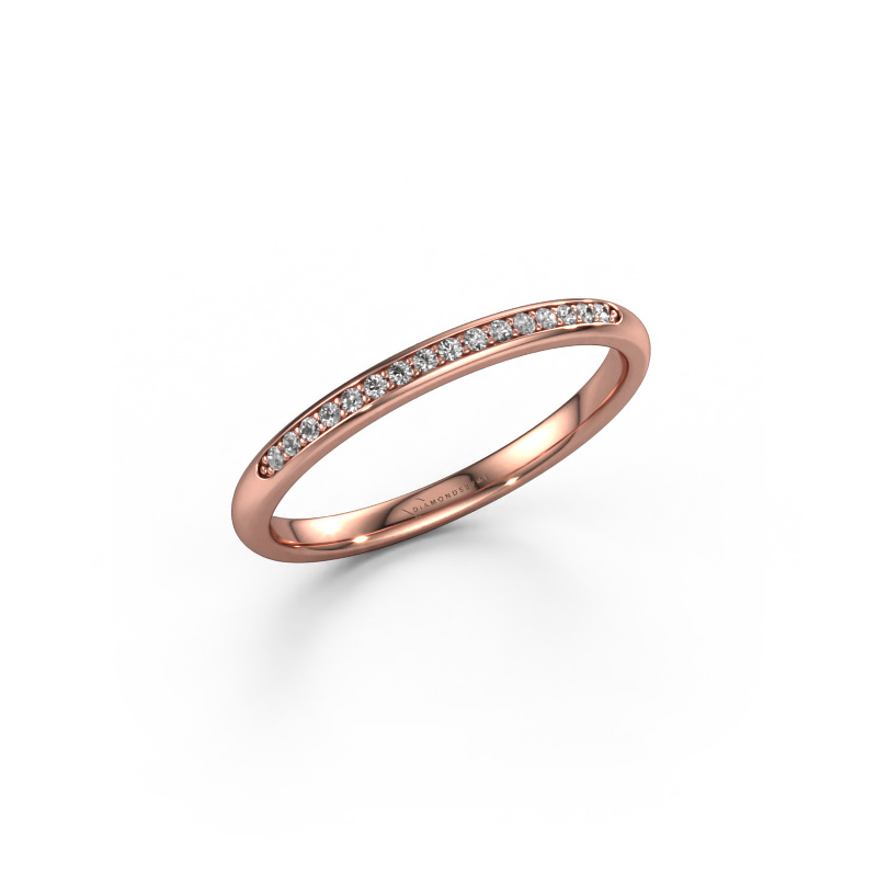 Image of Stackable ring SR20B2H 585 rose gold Diamond 0.08 crt