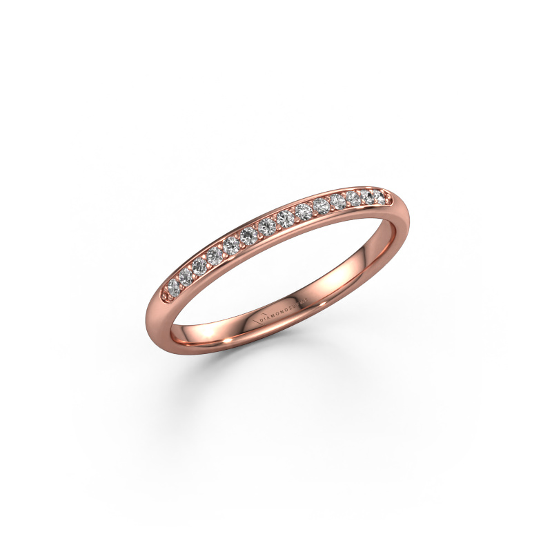 Image of Stackable ring SR20B4H 585 rose gold Lab-grown diamond 0.113 crt