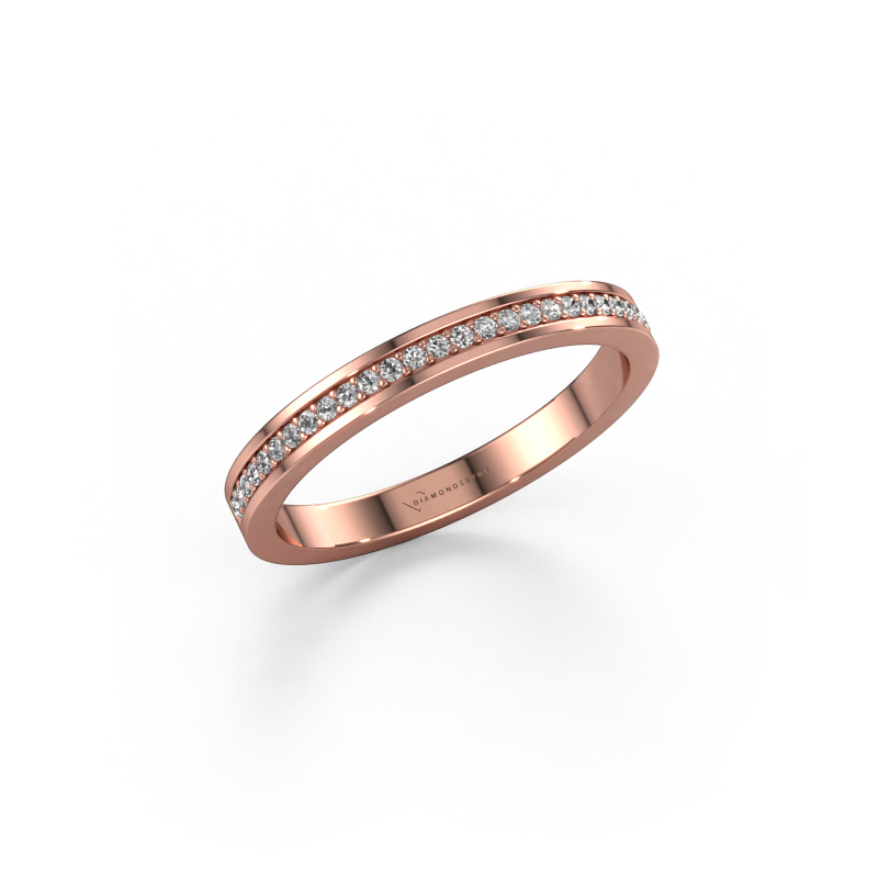 Image of Stackable ring SRH0030B20H2 585 rose gold Diamond 0.135 crt