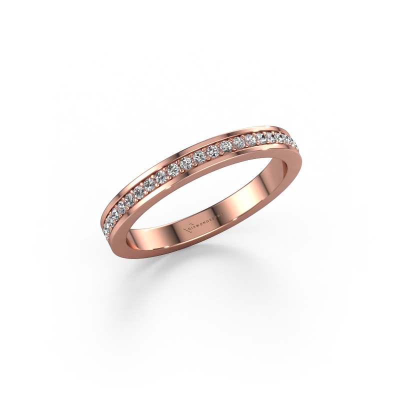 Image of Stackable ring SRH0030B20H4 585 rose gold Diamond 0.173 crt