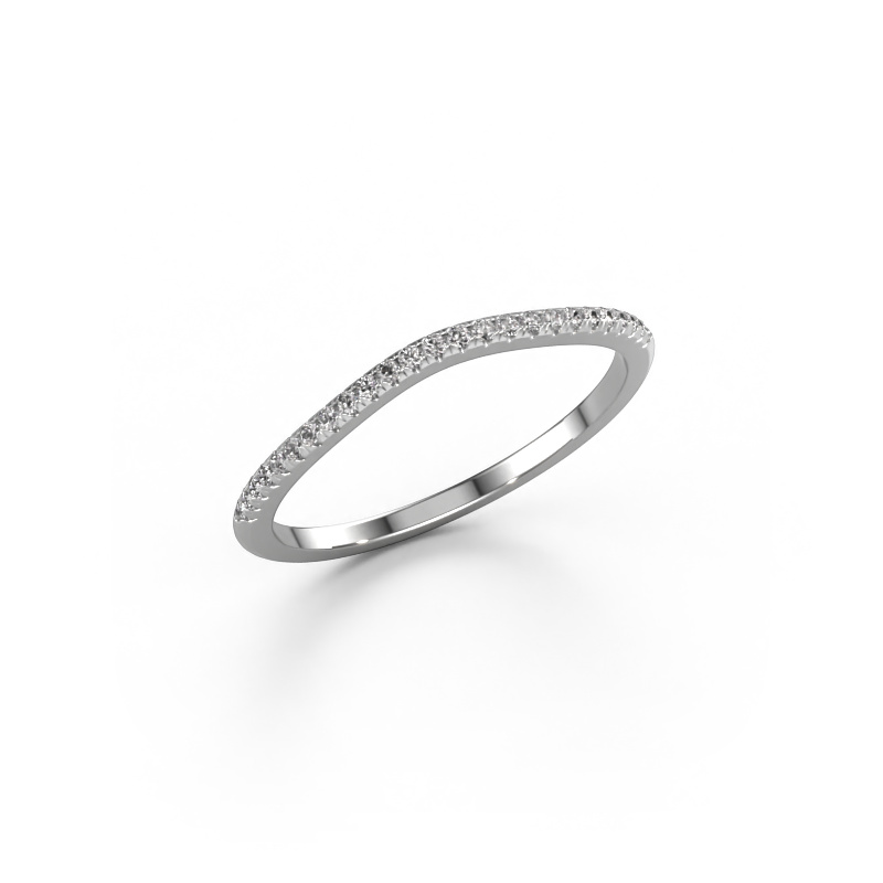 Image of Stackable ring SRH0067C10H2 950 platinum Lab grown diamond 0.125 crt