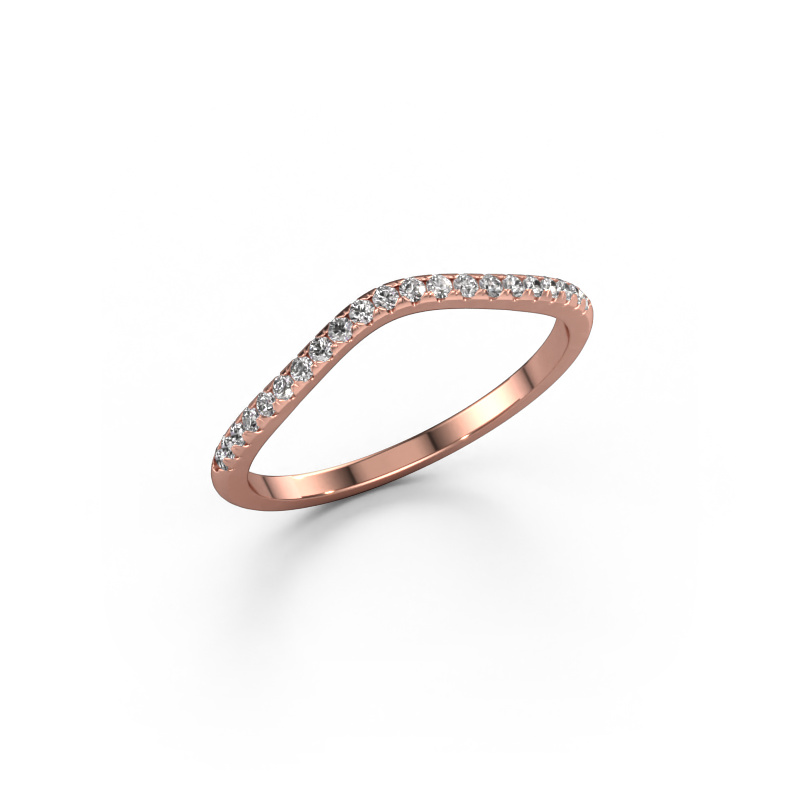 Image of Stackable ring SRH0067C10H4 585 rose gold Lab grown diamond 0.158 crt