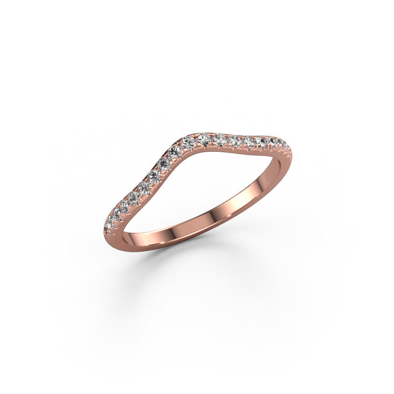 Image of Stackable ring SRH0067C10H6 585 rose gold Lab grown diamond 0.228 crt