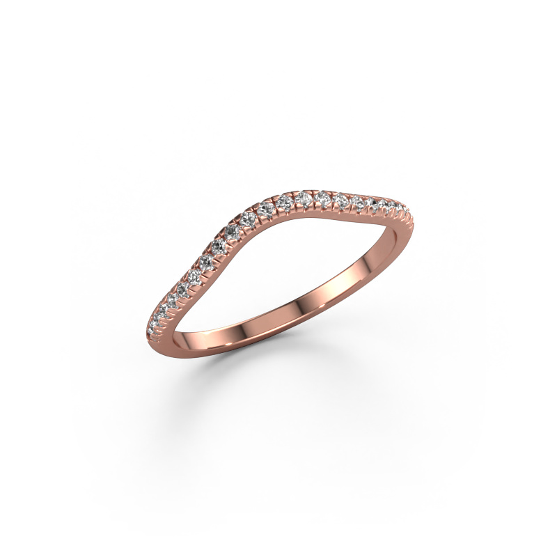 Image of Stackable ring SRH0329C10H4 585 rose gold Diamond 0.173 crt