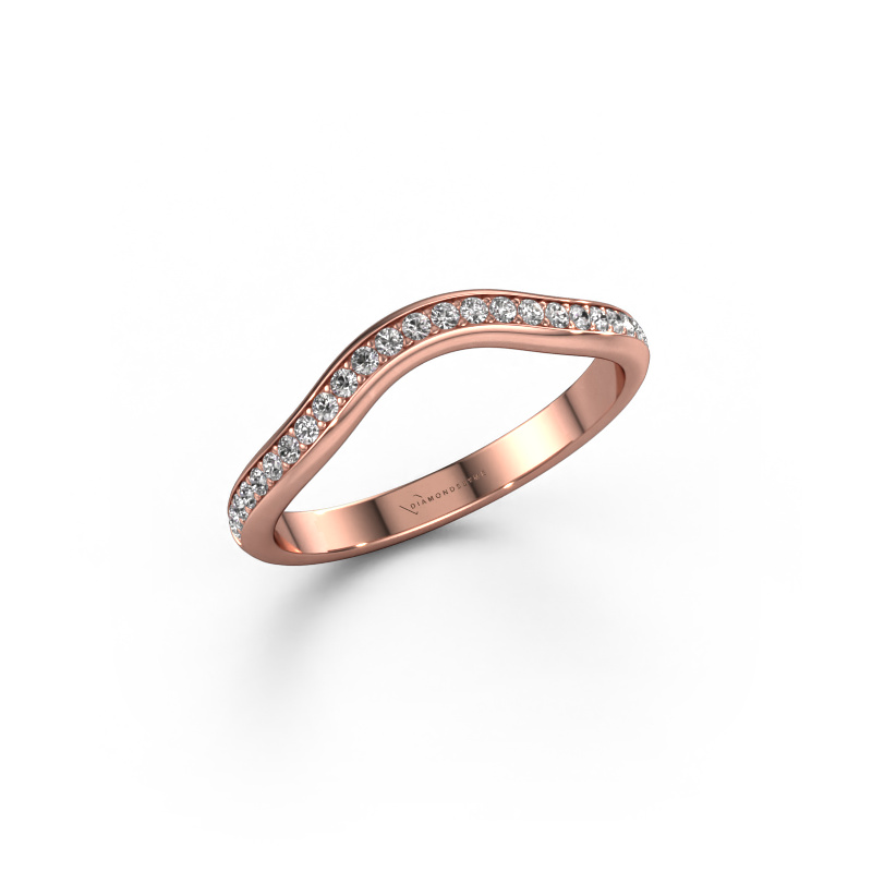 Image of Stackable ring SRH0329C20H4 585 rose gold Lab grown diamond 0.188 crt