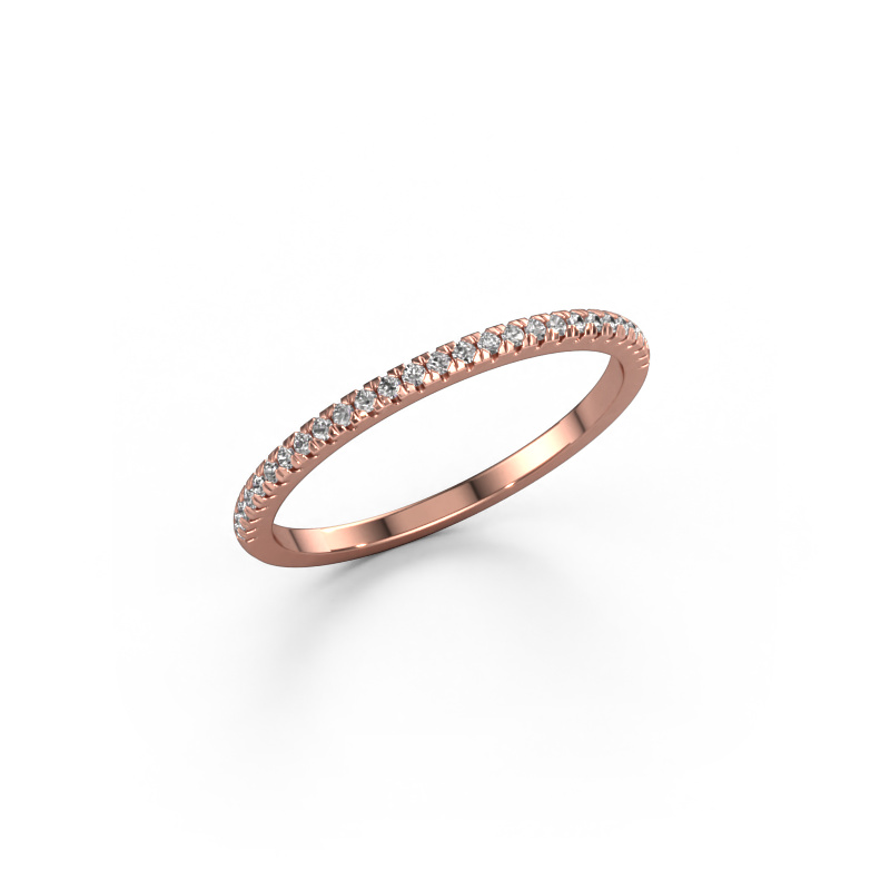 Image of Stackable ring SRH0411B10H2 585 rose gold Lab grown diamond 0.135 crt