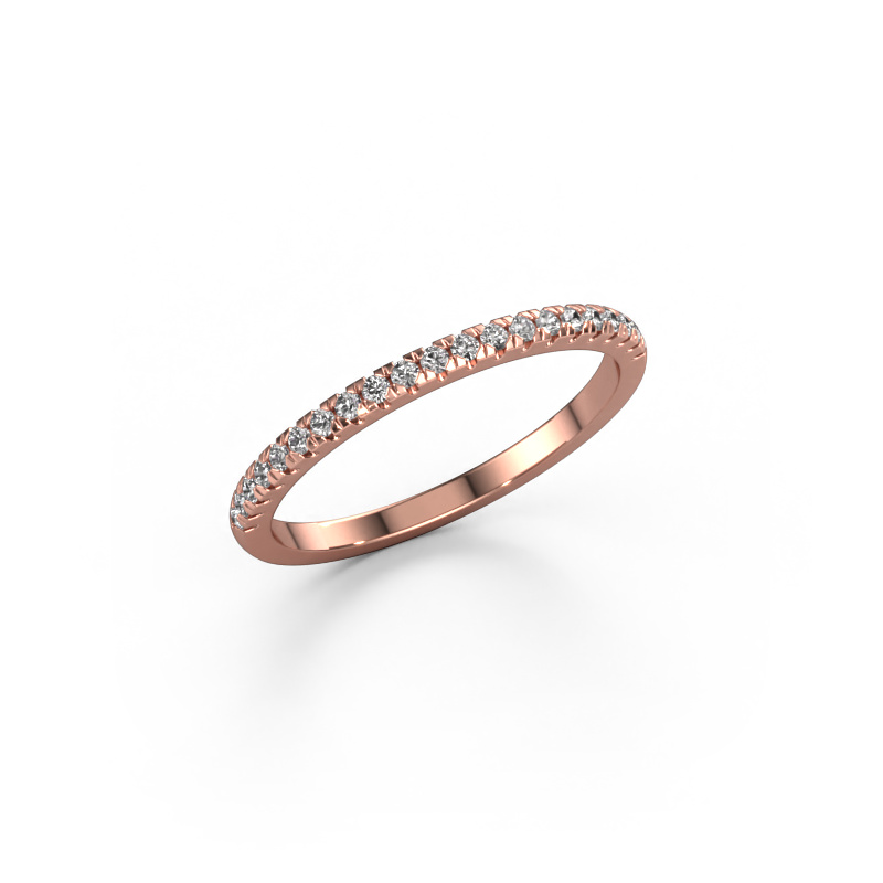 Image of Stackable ring SRH0411B10H4 585 rose gold Lab grown diamond 0.158 crt