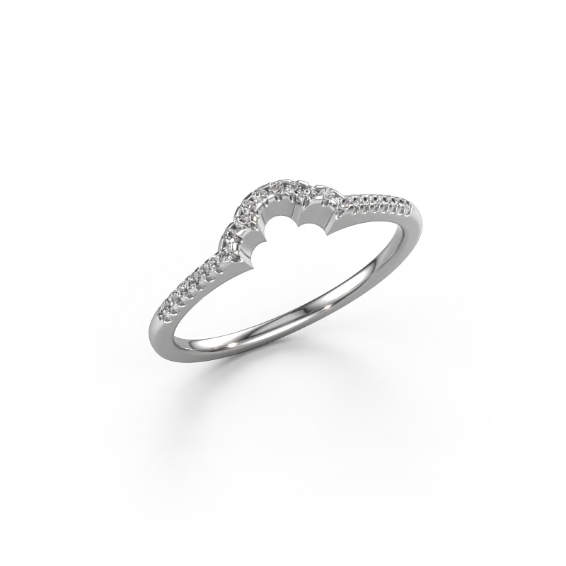 Image of Stackable ring SRH0499C10H23 950 platinum Diamond 0.12 crt