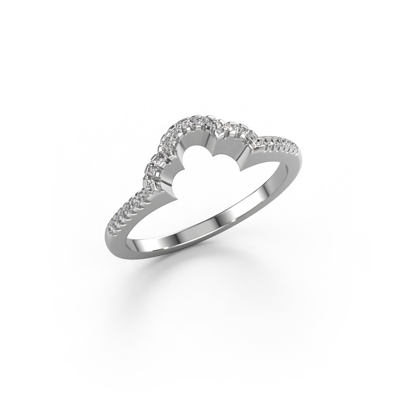 Image of Stackable ring SRH0499C10H25 585 white gold Diamond 0.14 crt