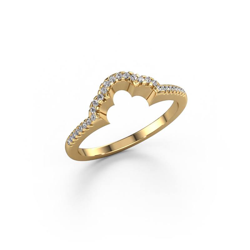 Image of Stackable ring SRH0499C10H25 585 gold Lab grown diamond 0.14 crt