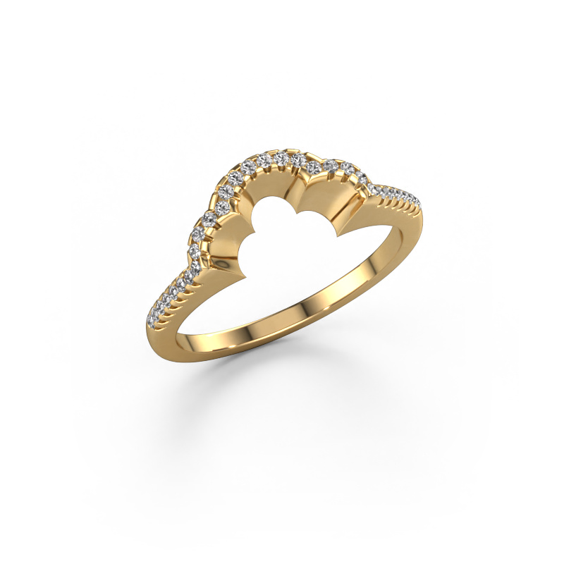 Image of Stackable ring SRH0499C10H27 585 gold Diamond 0.15 crt