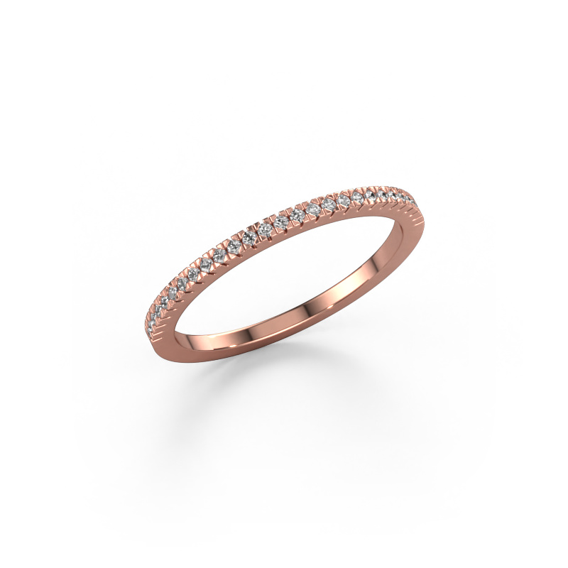 Image of Stackable ring SRH0539C10H2 585 rose gold Diamond 0.135 crt