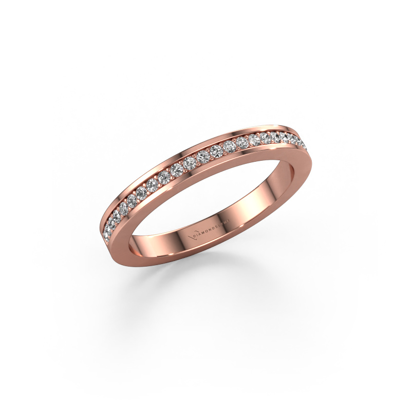 Image of Stackable ring SRH0539C20H4 585 rose gold Lab grown diamond 0.173 crt