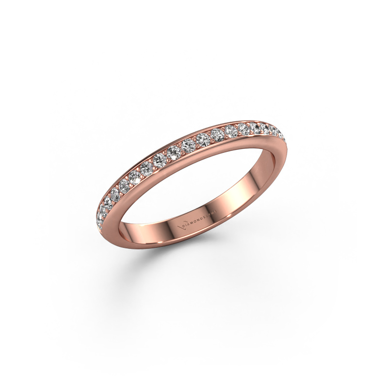 Image of Stackable ring SRH0561C20H6 585 rose gold Diamond 0.252 crt